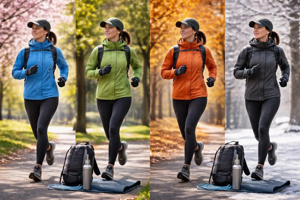 découvrez l'équipement essentiel pour s'entraîner en extérieur toute l'année, quelle que soit la saison. conseils pratiques pour rester actif et confortable en toutes conditions.