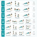 Femme en train de faire des exercices de renforcement musculaire à la maison pour le Body Fit Challenge.