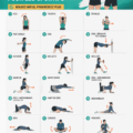 Femme effectuant un étirement avec un sourire, illustrant la pratique des exercices d'étirement.