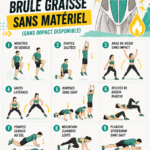 Femme entraînant son corps avec HIIT sans matériel ni impact dans un cadre confortable.