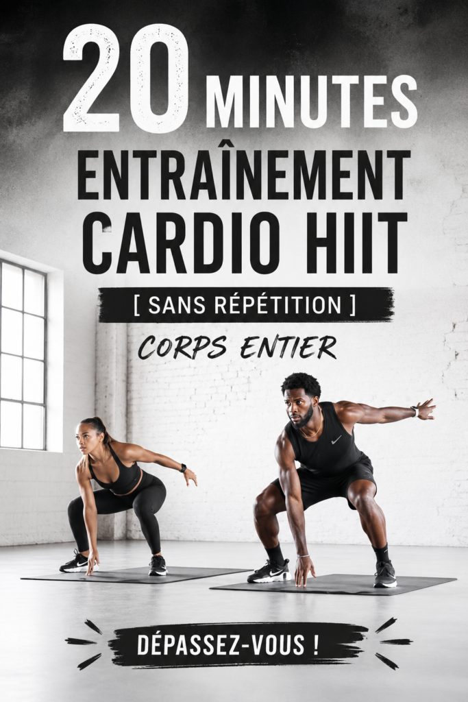 Une femme effectuant un exercice de cardio HIIT à domicile.