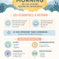 Infographie illustrant le Miracle Morning de Hal Elrod avec ses rituels pratiques.