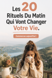 Femme réalisant une méditation matinale au lever du soleil.