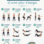 Femme heureuse en train de pratiquer une routine matinale énergisante avec du yoga et un grand verre d'eau.