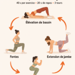 Femme réalisant des exercices pour des fesses galbées à la maison.