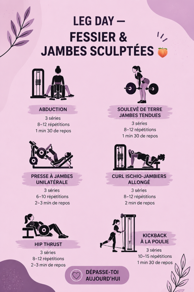 Une femme s'entraînant pour sculpter ses jambes et fessiers