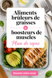 Assiette colorée d'aliments sains pour bruler des graisses et gagner du muscle