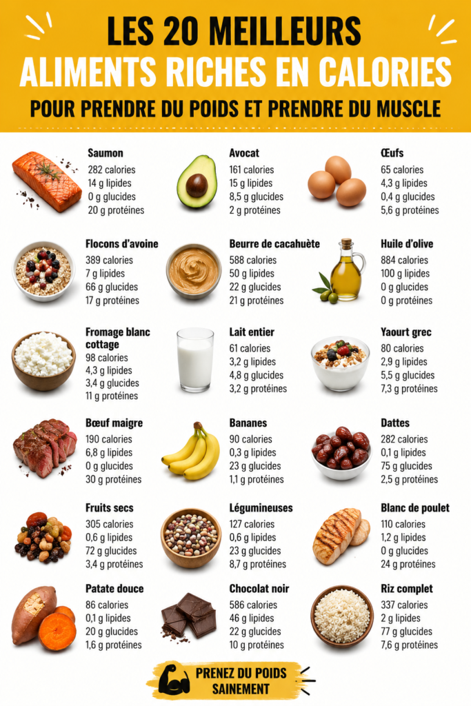 Assiette colorée remplie d'aliments riches en calories pour la prise de poids