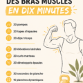 Femme souriante en train de faire des exercices pour muscler ses bras à la maison.