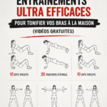 Femme réalisant des exercices pour tonifier ses bras à la maison.