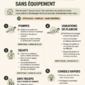Femme faisant des exercices à la maison sans équipement