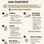 Femme faisant des exercices à la maison sans équipement