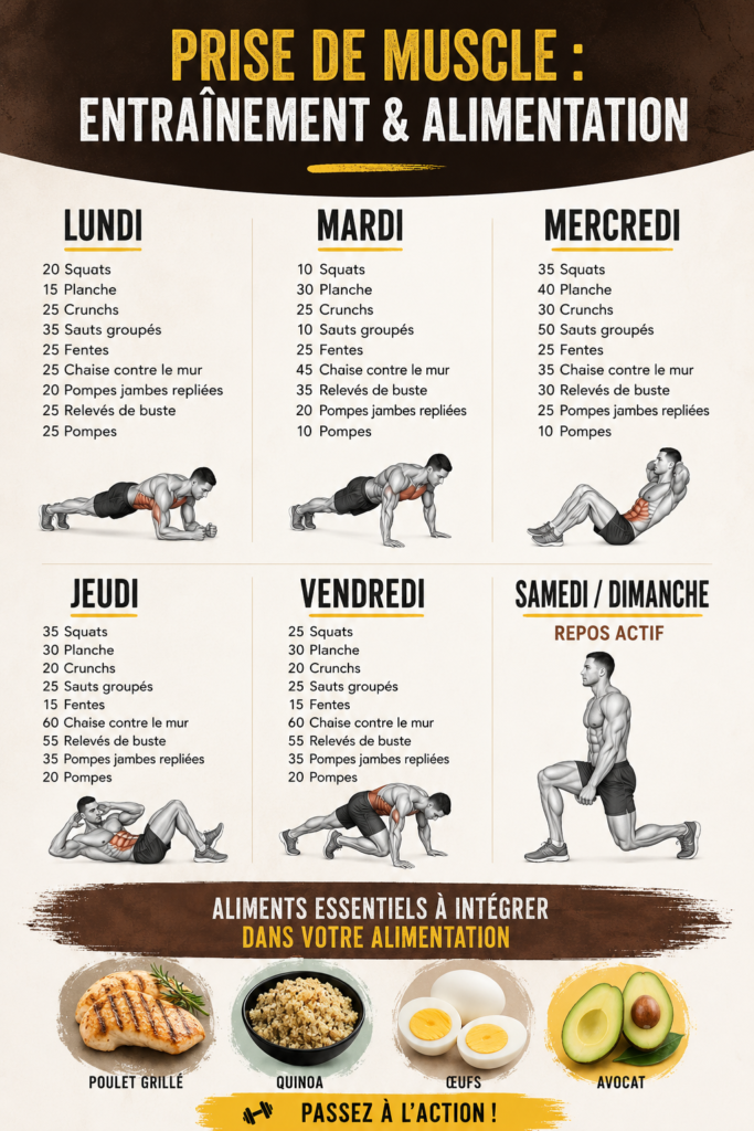 Femme s'entraînant avec des poids pour développer ses muscles
