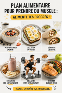 Plan de repas pour développer les muscles avec des plats équilibrés