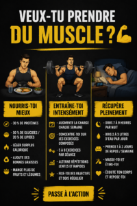 Femme faisant de l'exercice avec des poids pour augmenter sa masse musculaire.