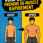 Femme en train de soulever des poids pour prendre du muscle.