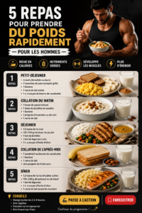 Un plat de repas réconfortant riche en calories pour augmenter la prise de poids