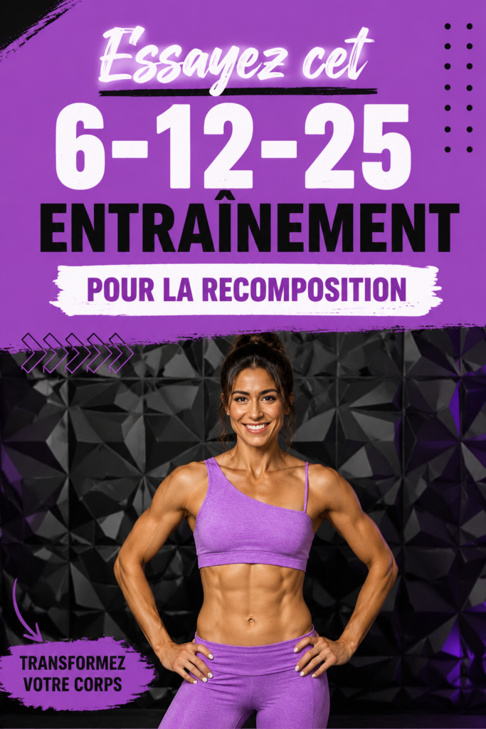 Femme en pleine séance du workout 6-12-25 pour sculpter son corps