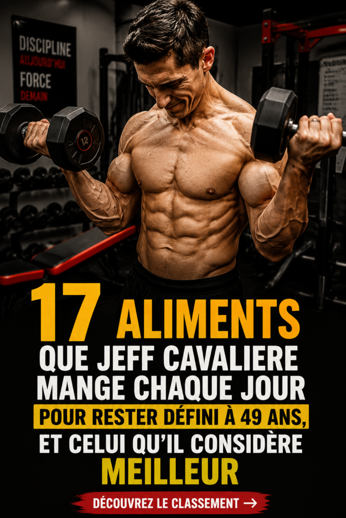 Aliments sains sur une table, représentant le régime alimentaire de Jeff Cavaliere.