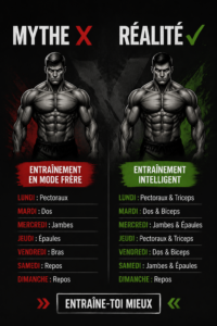 Image représentant une femme s'entraînant avec des poids, illustrant le concept de bro-split.