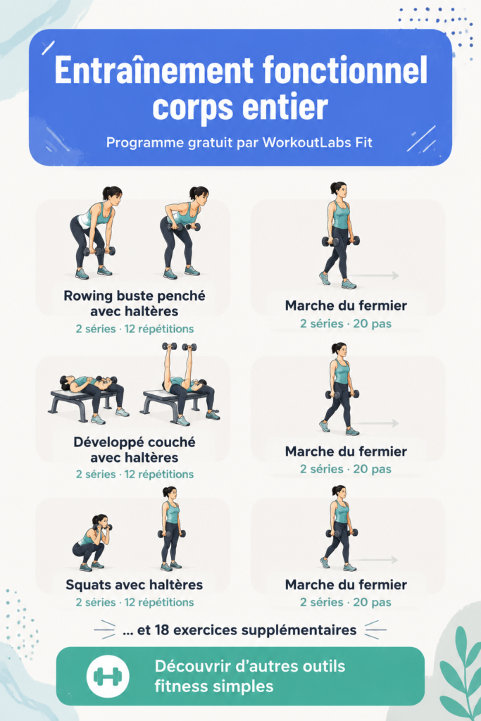 Femme effectuant un exercice de strength training dans un cadre agréable, démontrant l'entraînement fonctionnel.