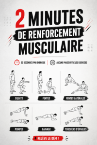 Femme faisant un entraînement de force rapide de 2 minutes à la maison