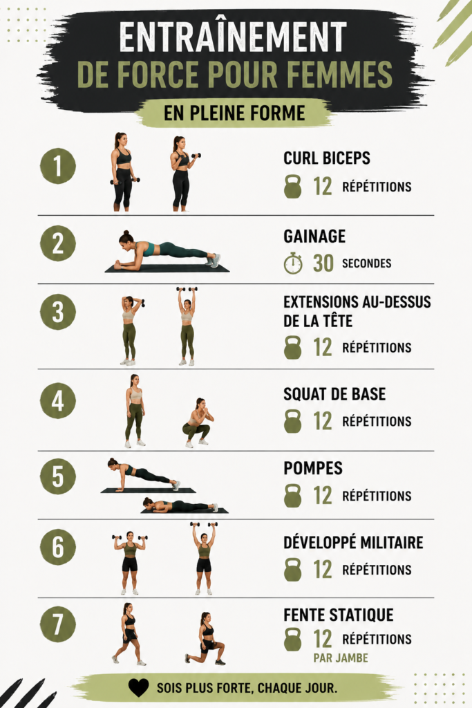 Femme pratiquant l'entraînement musculaire dans une salle de sport