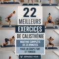 Femme effectuant des exercices de calisthénics à la maison.