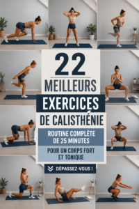 Femme effectuant des exercices de calisthénics à la maison.