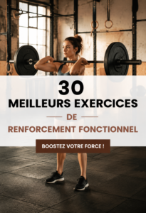 Une femme faisant un exercice de musculation fonctionnelle avec des haltères.