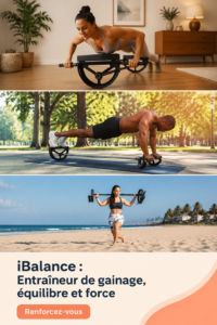 Femme utilisant l'iBalance pour un entraînement de renforcement musculaire