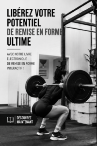 Couverture de l'e-book interactif de remise en forme avec des éléments graphiques engageants.