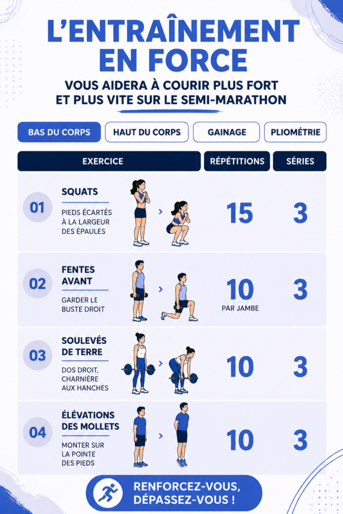 Femme en train de s'entraîner avec des poids, souriante et déterminée