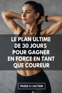 Coureuse musclée réalisant des exercices de renforcement musculaire en extérieur.