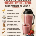 Smoothie aux fruits rouges riche en protéines dans un verre
