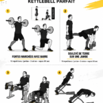 Femme effectuant un exercice avec une kettlebell dans un cadre cosy de maison