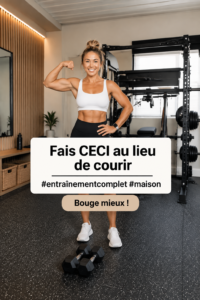 Femme souriante faisant des exercices alternatifs à la maison pour remplacer le running