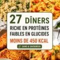 Dîner léger et protéiné sous 450 Kcal, avec légumes frais et viande grillée