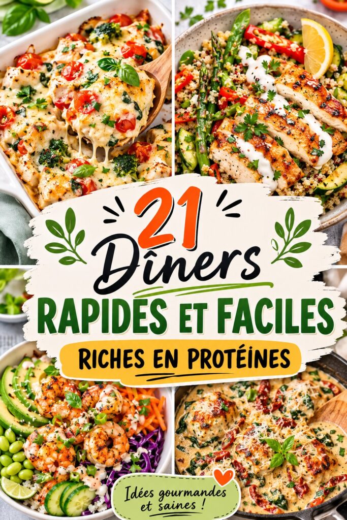 Assortiment de plats printaniers riches en protéines, prêts à être servis à table.