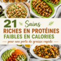 assiette colorée de dîners sains riches en protéines
