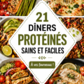Assiette de dîners sains riches en protéines