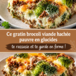 Gratin de brocoli faible en glucides, cuit à la perfection