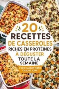 Un plat de casserole nutritif riche en protéines, avec légumes colorés et fromage fondu.