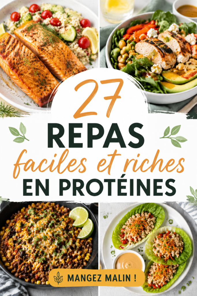 Une assiette colorée avec des plats protéinés variés, idéale pour une alimentation saine.
