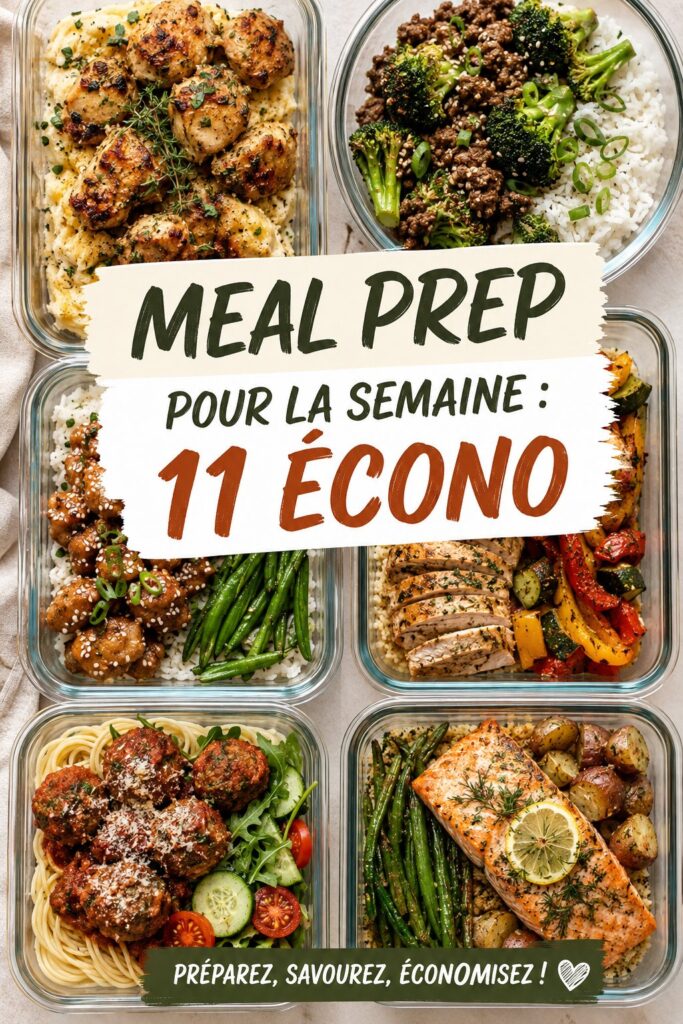 Plat de meal prep avec des légumes frais et du poulet, prêt à être conservé