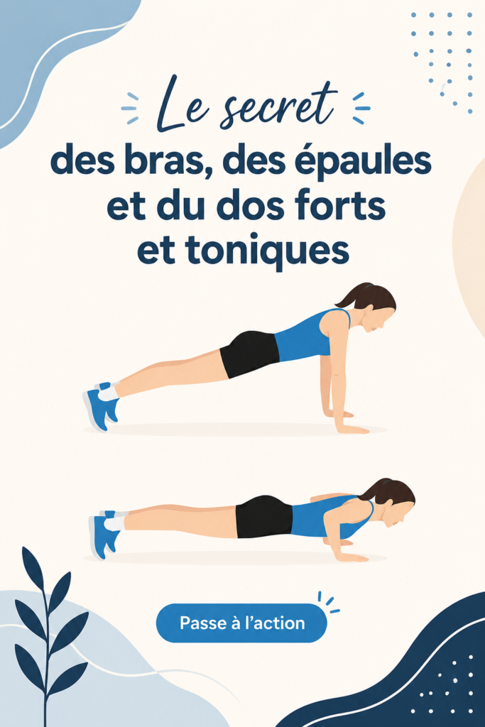 Une femme effectuant des exercices pour renforcer bras et épaules dans un cadre extérieur