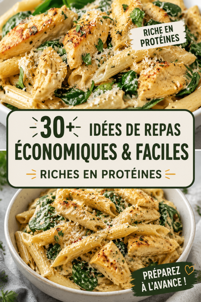 Recettes de repas préparés riches en protéines et faciles à réaliser