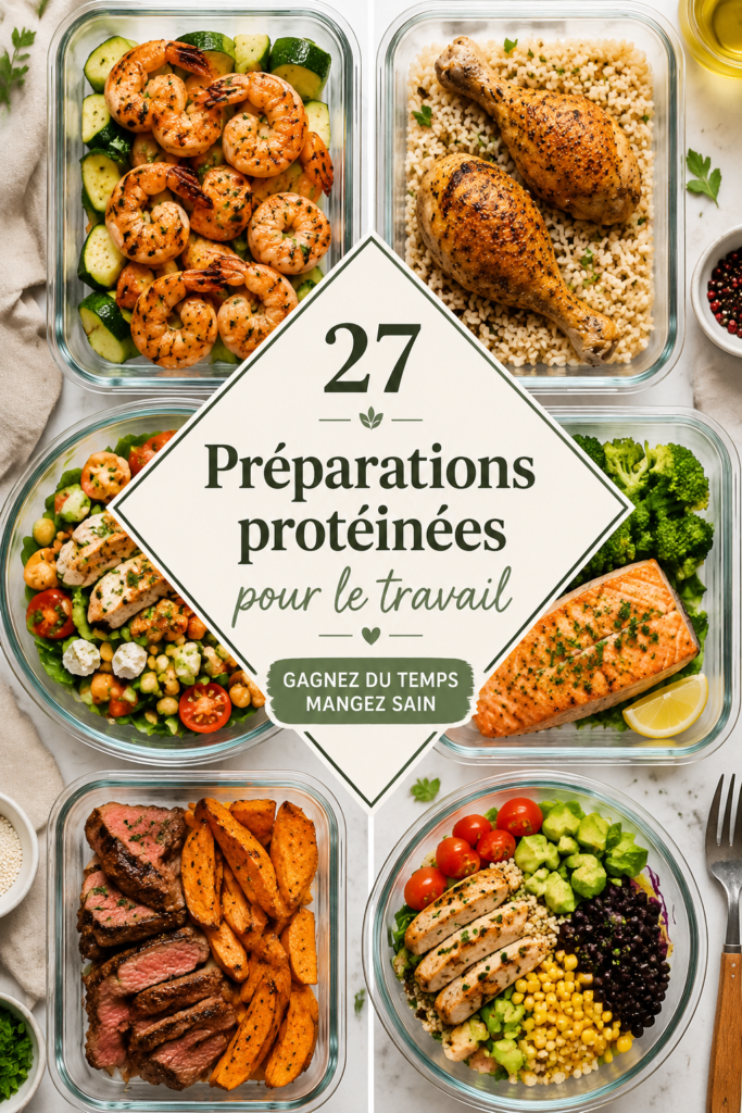 Assiette contenant des repas d'été sains et riches en protéines.