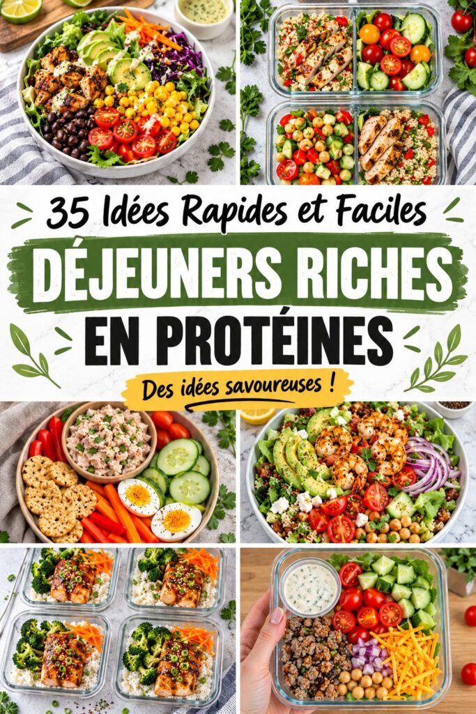 Un plat appétissant de salade riche en protéines avec des légumes frais.