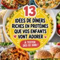 Un plat coloré et équilibré comprenant des aliments riches en protéines pour un dîner familial.